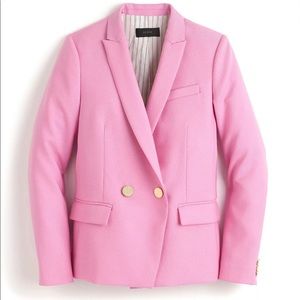JCrew women’s pink double-breasted Dover jacket 6